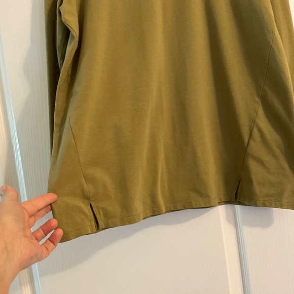 Belle Kim Gravel green soft long sleeve top size medium - Picture 3 of 5
